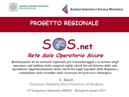 Programma SOS.net della Regione Emilia Romagna- Dott