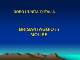 Il brigantaggio in Molise dopo l`unità d`Italia