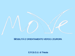 MOVE: mobilità ed orientamento verso l`Europa