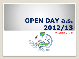 OPEN DAY a.s. 2012/13