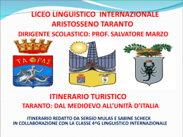 Taranto dal Medioevo all`Unita` d`Italia