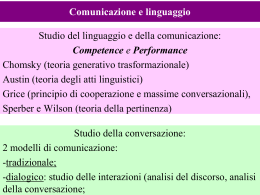 comunicazione e linguaggio