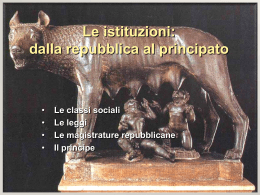 istituzioni romane_dalla repubblica al principato