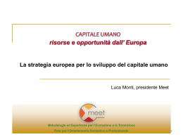 capitale umano – la strategia europea