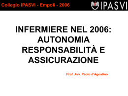 Collegio IPASVI - Roma - SANIT 2005 Infermiere: esserci per contare