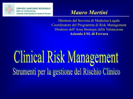 Mauro Martini: Il Risk Management