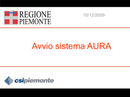 Presentazione per avvio AURA presso ASR