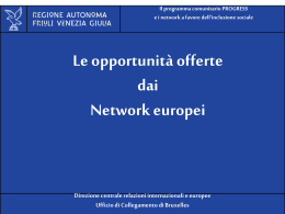 Le opportunità offerte dai network europei