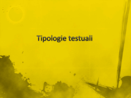 slides tipologie testuali
