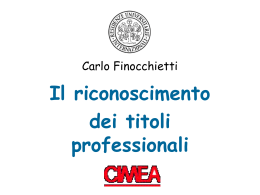 CIMEA-Il riconoscimento dei titoli professionali
