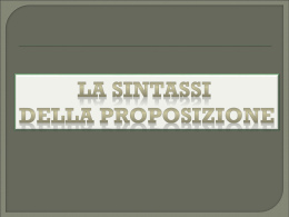 Sintassi - PIATTAFORMA DIDATTICA - SMS D`Annunzio