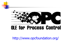 OPC: OLE for Process Control