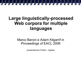 Large linguistically-processed Web corpora for multiple languages