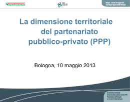 La dimensione territoriale del partenariato pubblico