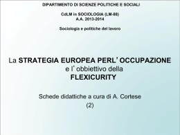 Strategia EU occupazione e Flexicurity