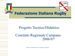 Progetto Tecnico - Didattico del C.R. Campano stagione 2006/2007