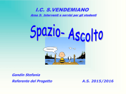Progetto Spazio Ascolto 2015/16