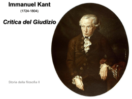 Kant, La critica del Giudizio