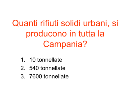 Quanti rifiuti si producono in tutta la Campania?