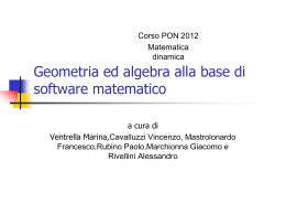Geometria e algebra alla base di software