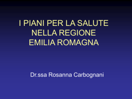 I piani per la salute nella regione Emilia Romagna