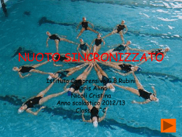 Nuoto sincronizzato di Maris Alina e Cristina Nicoli della 3C