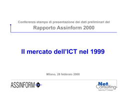 Il mercato dell`ICT nel 1999