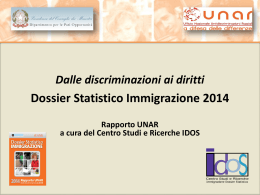 Presentazione Dossier Statistico Immigrazione 2014