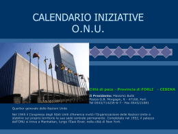 CALENDARIO INIZIATIVE O.N.U. - Provincia di Forlì