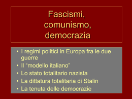 Democrazie e totalitarismi