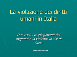 La violazione dei diritti umani in Italia