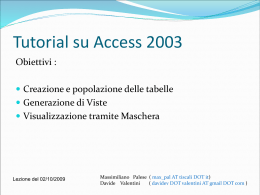 Tutorial su Access 2003