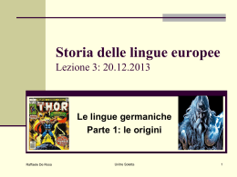 Storia delle lingue europee III