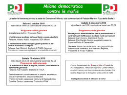 Milano democratica contro le mafie