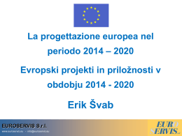 Presentazione nuovo periodo 2014-2020