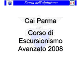 CEA 2008 Storia Alpinismo - Corso di Escursionismo Avanzato