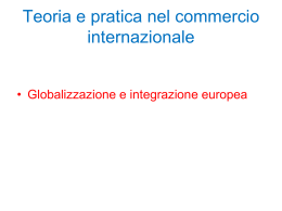 Sistema commerciale - Prof. Ruggero Ranieri