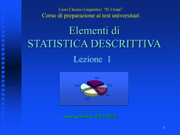 Lezione 1 - Liceo Daniele Crespi
