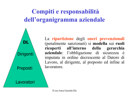 Compiti e responsabilità dell`organigramma aziendale