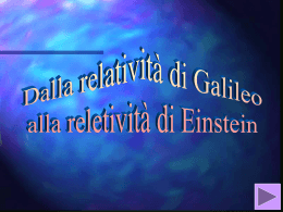 Relatività - Dipartimento di Fisica, Università della Calabria