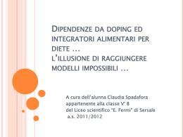 Doping, farmaci ed integratori - Claudia Spadafora