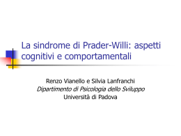 La sindrome di Prader-Willi - Societa Italiana dell`Obesita