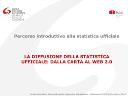 La diffusione della statistica ufficiale: dalla carta al web 2.0