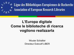 L`Europa digitale: come le biblioteche di ricerca vogliono