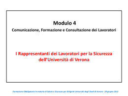 Statuto dei lavoratori - Università degli Studi di Verona