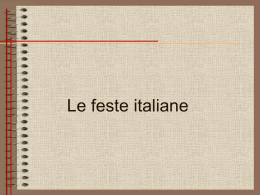 Le Feste italiane (PowerPoint Präsentation)