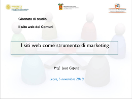 Luca Caputo - I siti web come strumento di marketing