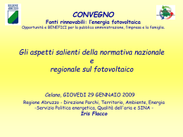 Convegno Celano 29/01/09 - Gli aspetti salienti della normativa
