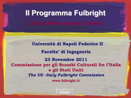 Presentazione Fulbright