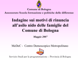 Scarica Rapporto - Città metropolitana di Bologna